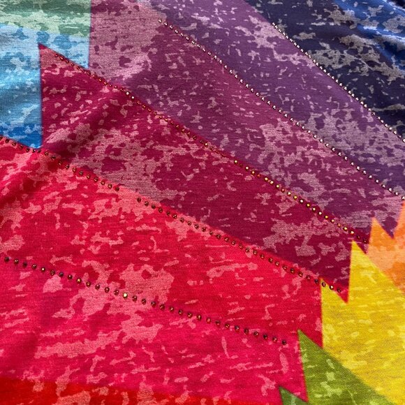 NWT Creation Rainbow Colorful Tee Shirt Size Small - Picture 3 of 7